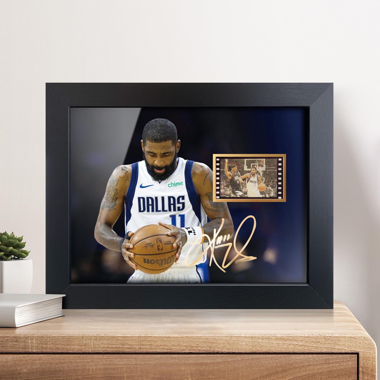 Amazon.com: sufenvera Print Signed Kyrie Irving Poster Framed